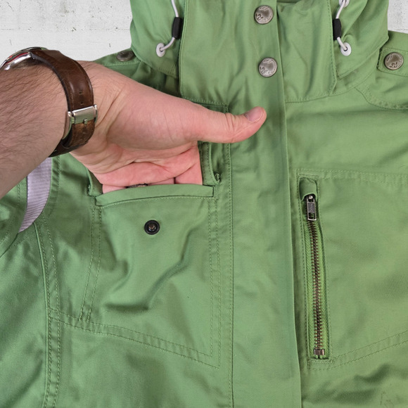 Columbia Green Titanium Faux Fur Lined Winter Snowboard Ski Jacket Size Medium - Picture 10 of 16